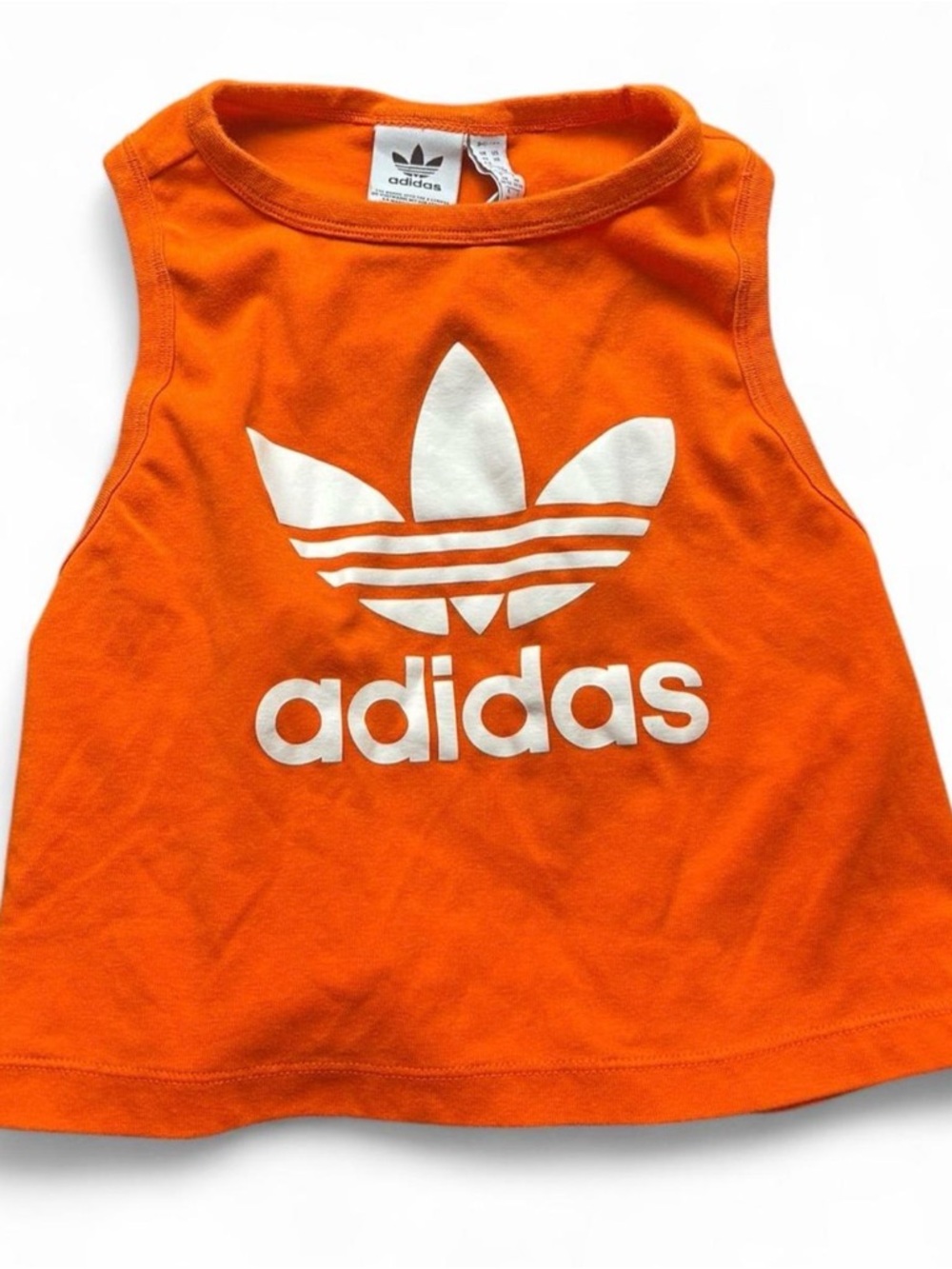 Adidas Orange Cropped Tank Top